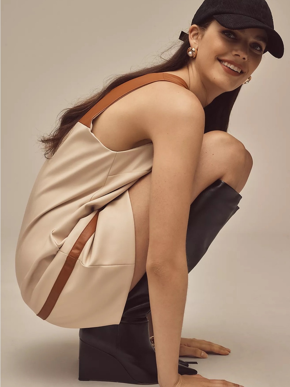 Anthropologie Faux Leather Mini Dress